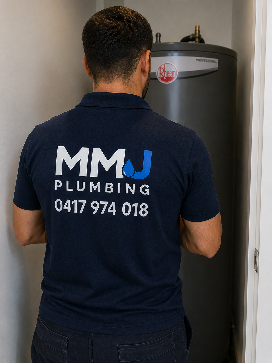MMJ Plumbing emergency plumber completing a plumbing repair in a Sydney home